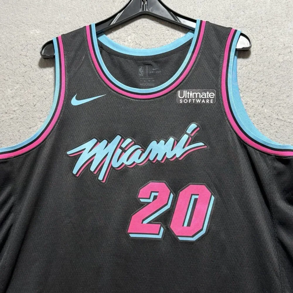 Nike NBA Miami Heat Justise Winslow #20 SB Vice Jersey Black Men’s XL Size 52